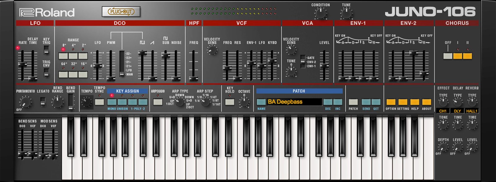 Roland Juno-106 Synthesizer Software